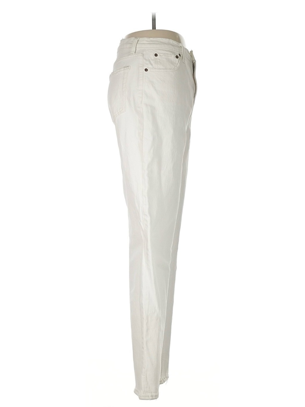 Abercrombie & Fitch Wide Leg High-Rise Jeans in Off-White - Picture 2 of 4